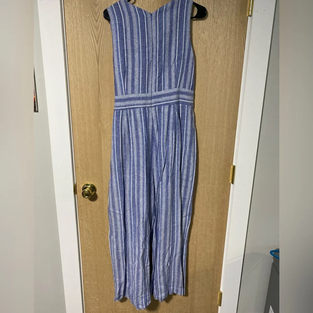 Calvin Klein Blue and White Striped Jumpsuit size 14 - Picture 2 of 5